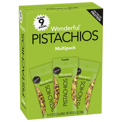 Wonderful Roasted & Salted Pistachios Multipack ( 4 X 6.75 OZ   )